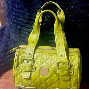 Vintage MCM😍😍Excellent Condition Almost New Shoulder Bag Light Lime Green🤑🤑